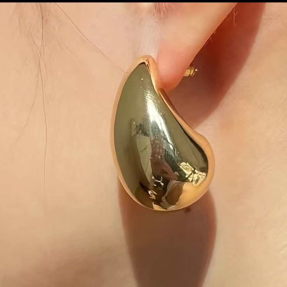 Large Drop Earrings Bottega inspired - Picture 4 of 4